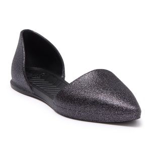 Native Bling Sparkle D’Orsay Glitter Flats Black 8